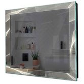 Specchio LED Quadrato | Controllo tramite interruttore a muro | Luce bianca neutra - Reyze Serie Simetria Modello 2